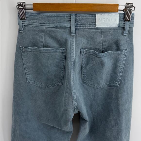 Pistola Penny stretch hi rise wide leg raw hem cropped denim jeans sz 26 - Picture 7 of 8